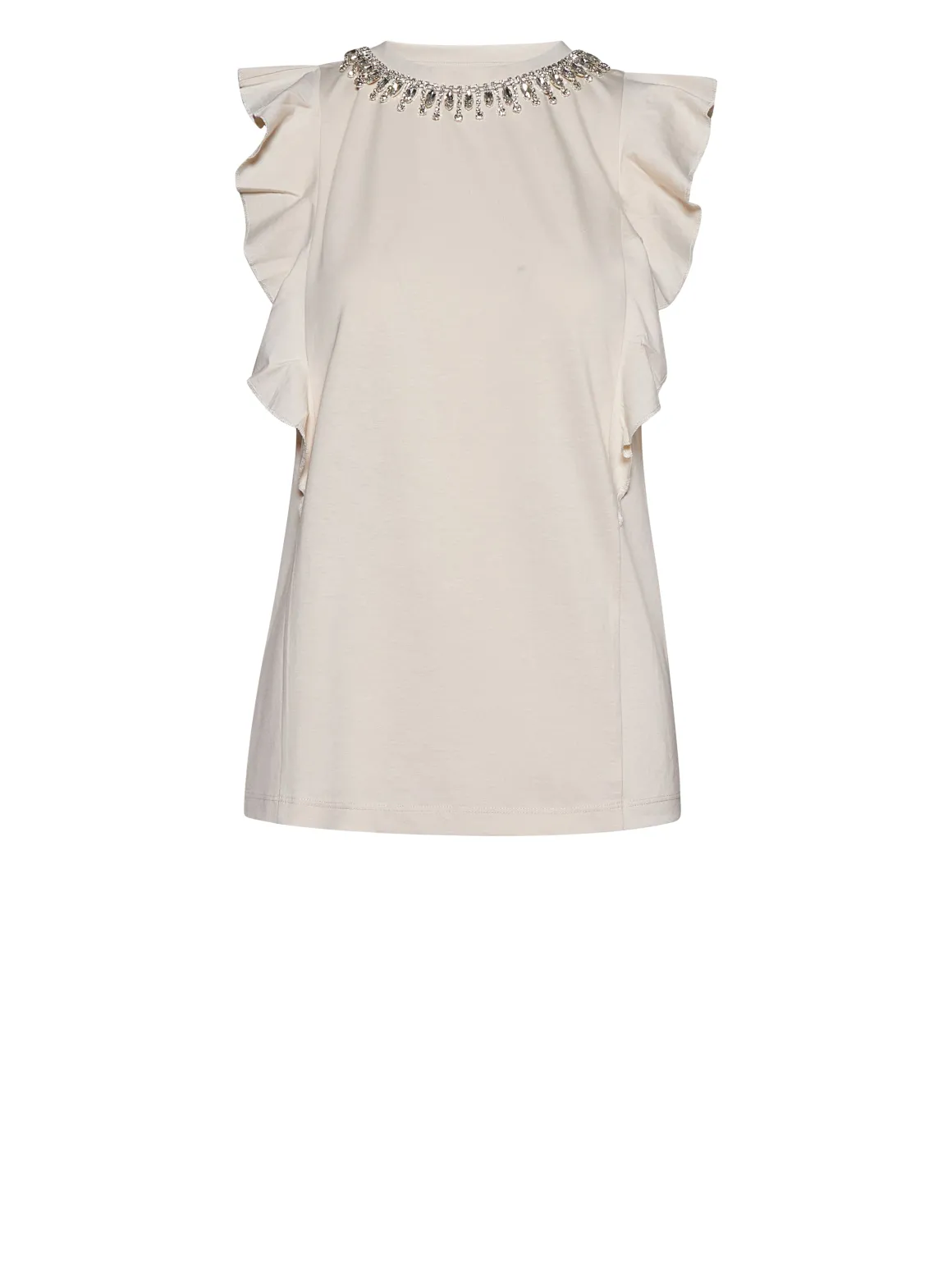 Top with jewel neckline and decorative details