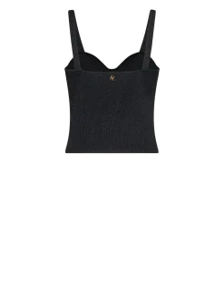 Top with shaped neckline and bright design