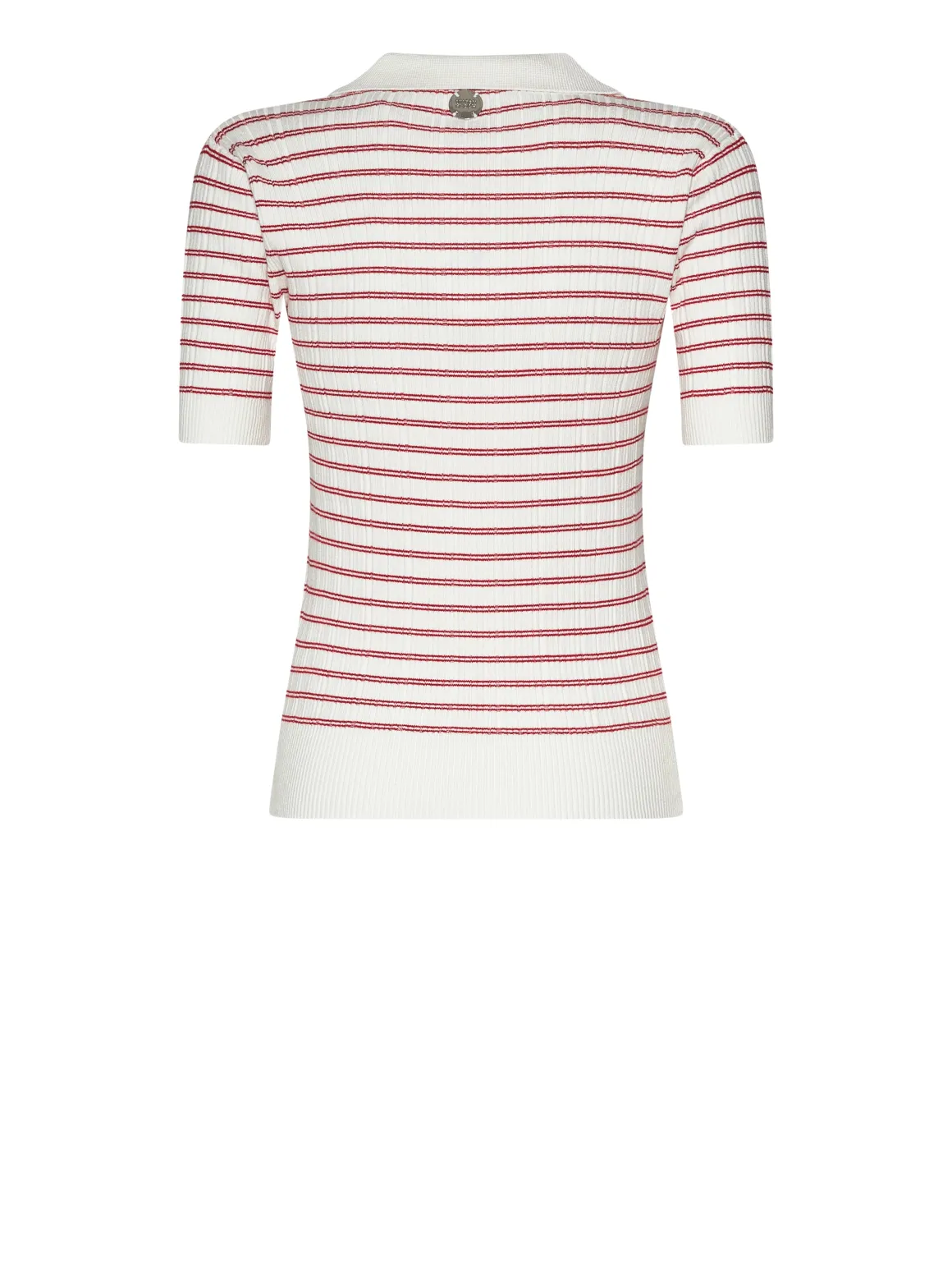 Top with striped pattern and refined design