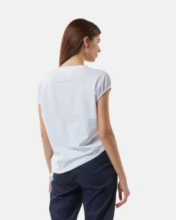 T-shirt with asymmetrical cutting