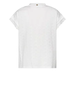 T-shirt with decorative insert and refined details
