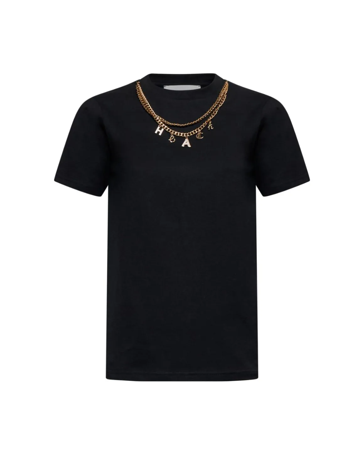 T-shirt with decorative necklace