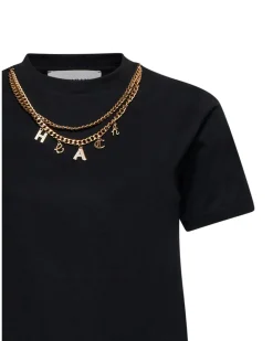 T-shirt with decorative necklace