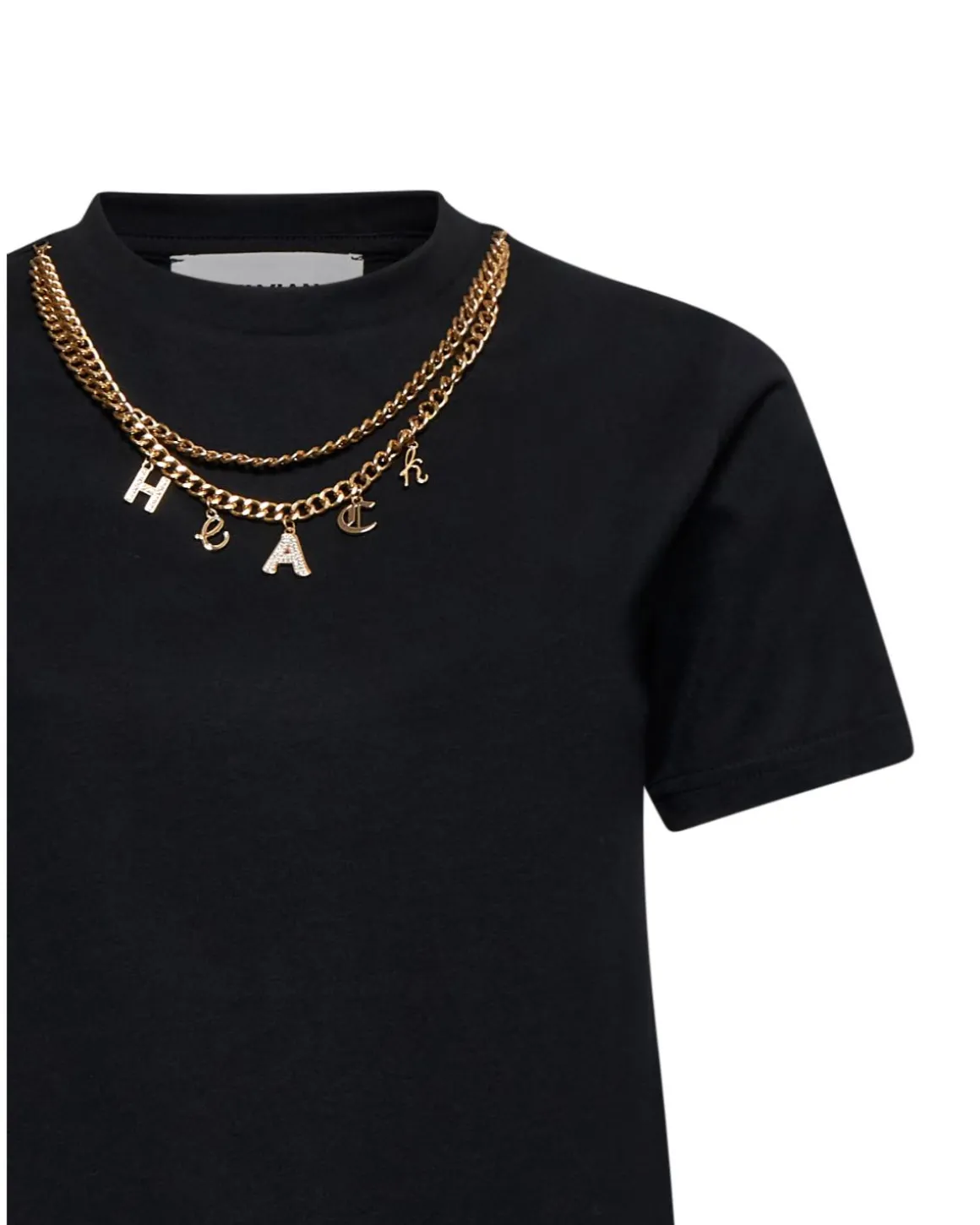 T-shirt with decorative necklace