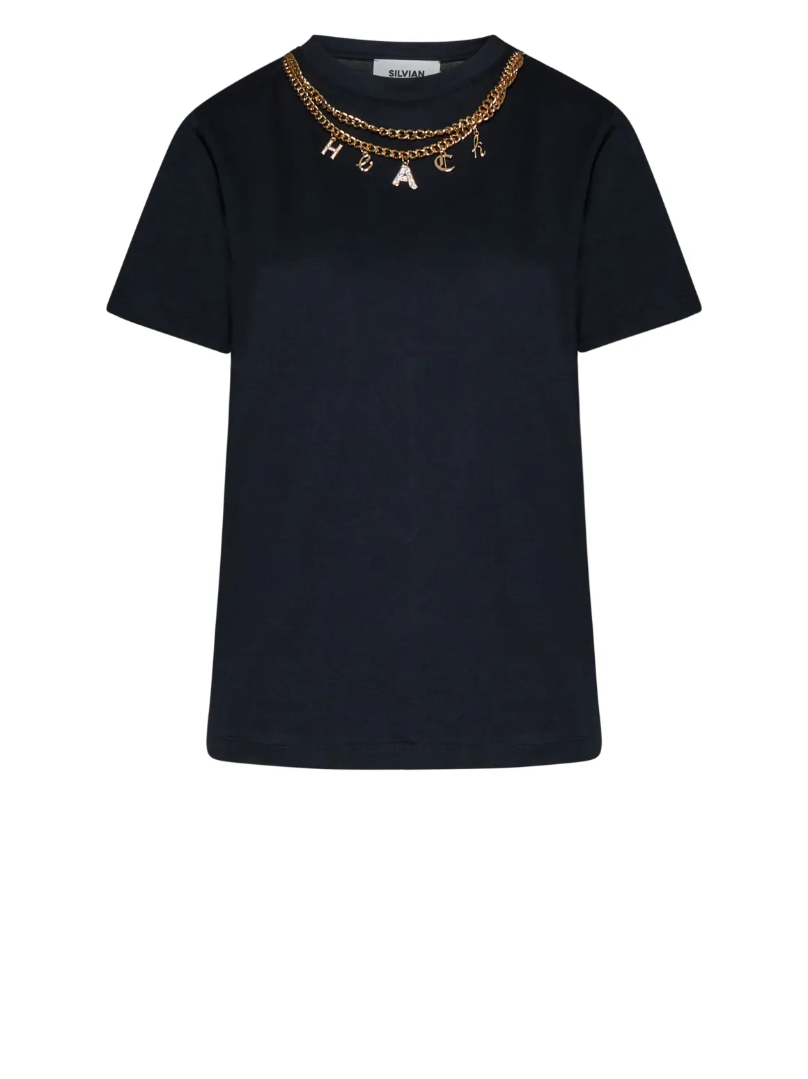 T-Shirt with Integrated Jewel Detail