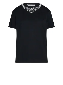 T-shirt with jewel neckline and refined design