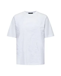 T-shirt with relief embroidery