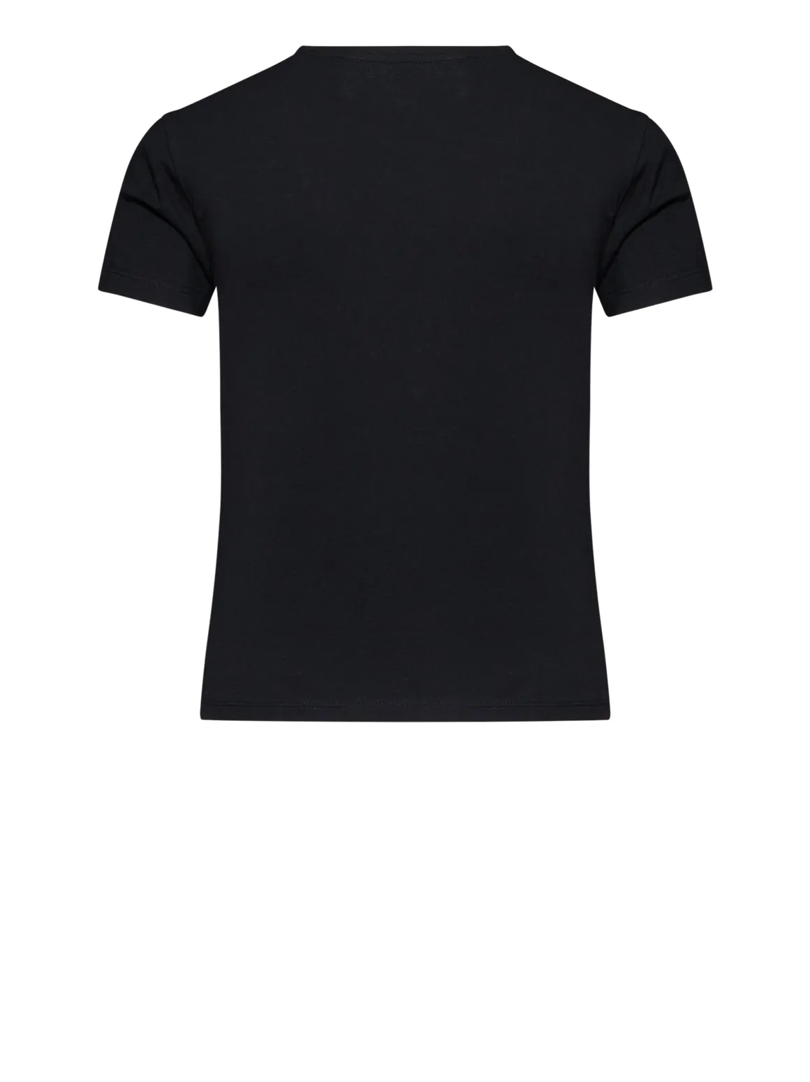 T-shirt with V-neck and bright micro decorations