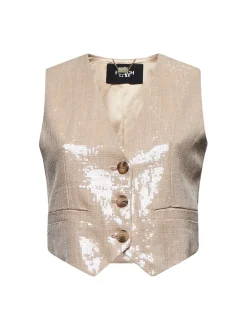Vest with sequins