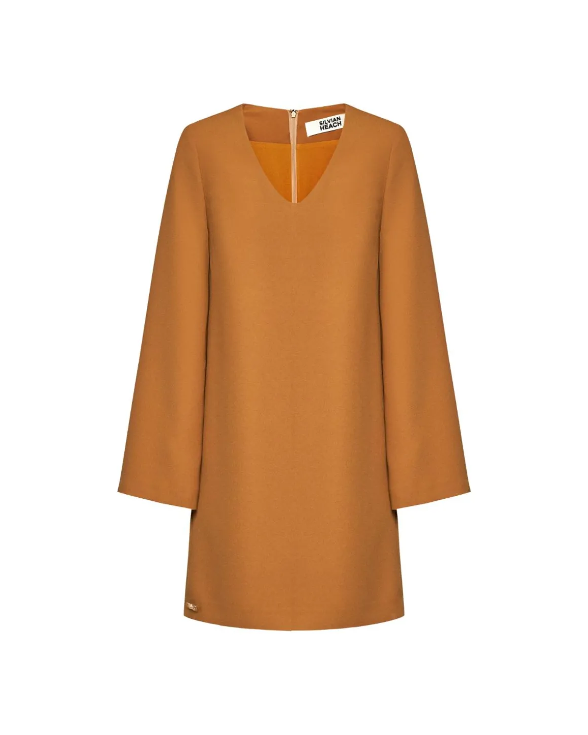 V-neck dress with wide sleeves