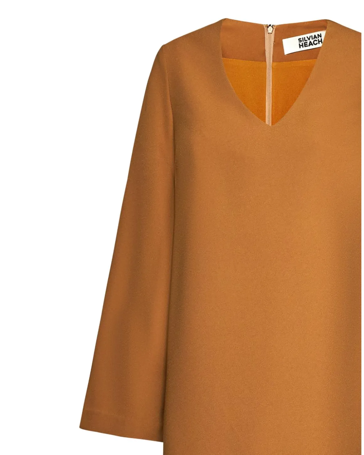 V-neck dress with wide sleeves