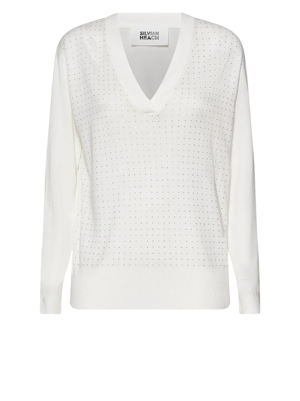 V-neck sweater with decorative detail