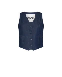 Waistcoat with tailored lines and button closure