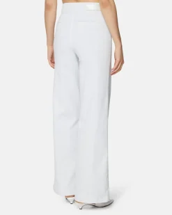 Wide leg jeans with decorative buttons
