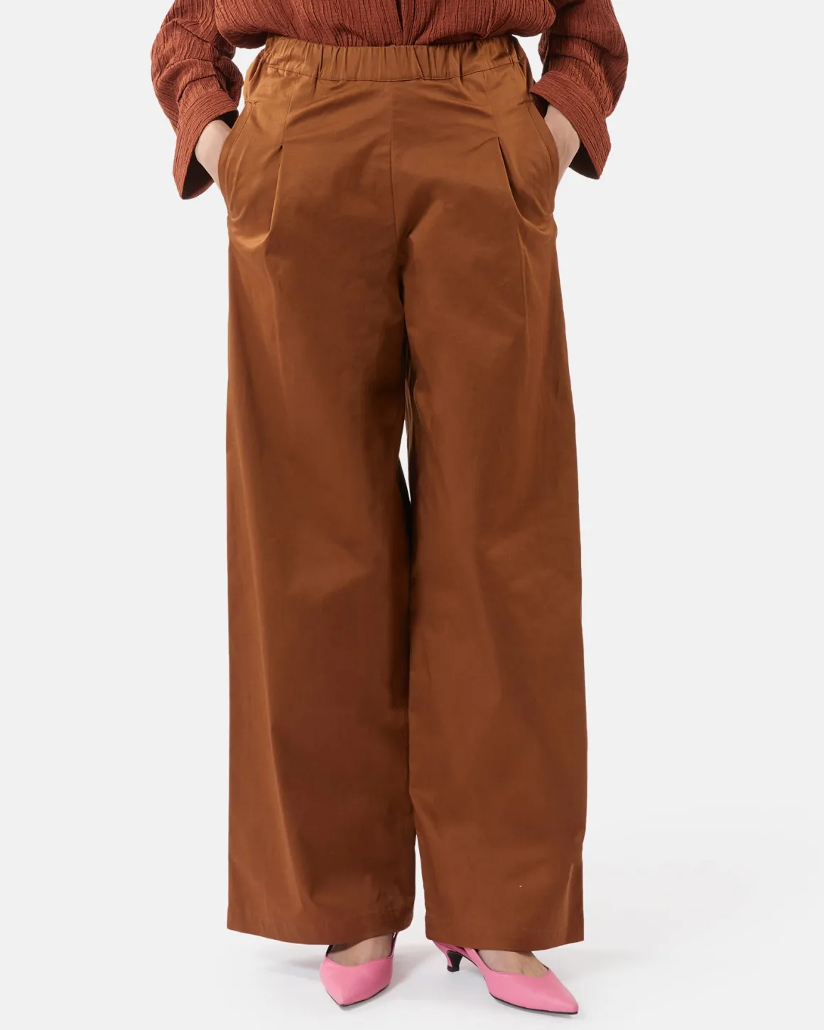 Wide Leg pants with elastic life