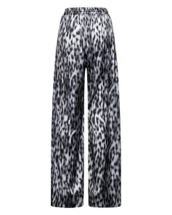 Wide printed trousers
