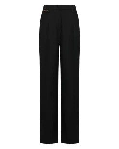 Wide trousers with elastic waist