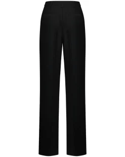 Wide trousers with elastic waist
