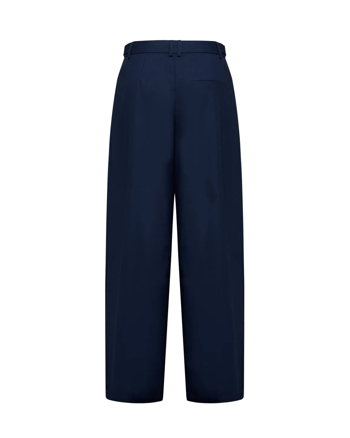 Wide trousers with structured pleats