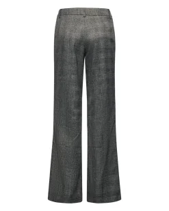 Wide-leg trousers with checked pattern