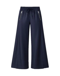 Wide-leg trousers with front zips