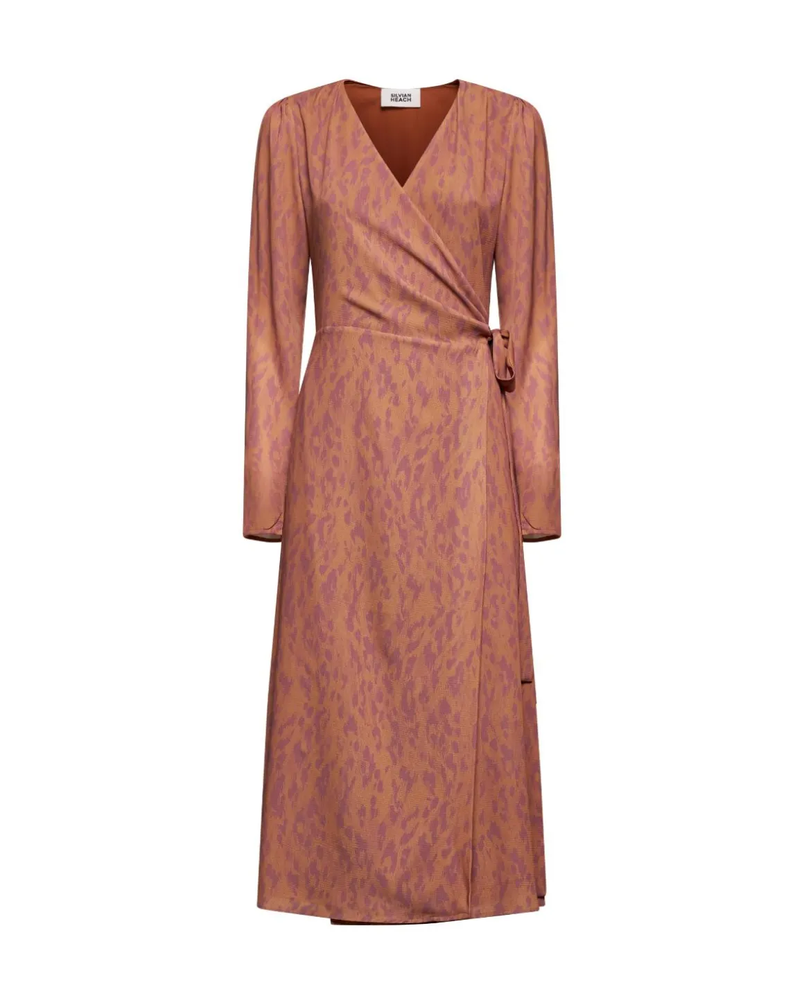 Wrap dress with V-neck