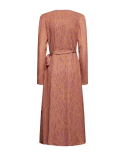 Wrap dress with V-neck