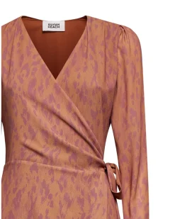 Wrap dress with V-neck