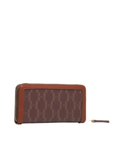 Zip wallet with all-over logo