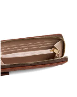 Zip wallet with all-over logo