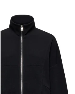 Zip-up sweatshirt with high neck
